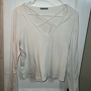 Charlotte Russe Large love sleeve shirt!